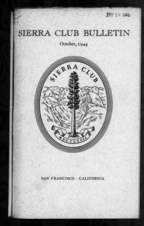 Sierra Club Bulletin 1944 Vol 29 No 5 October thumbnail